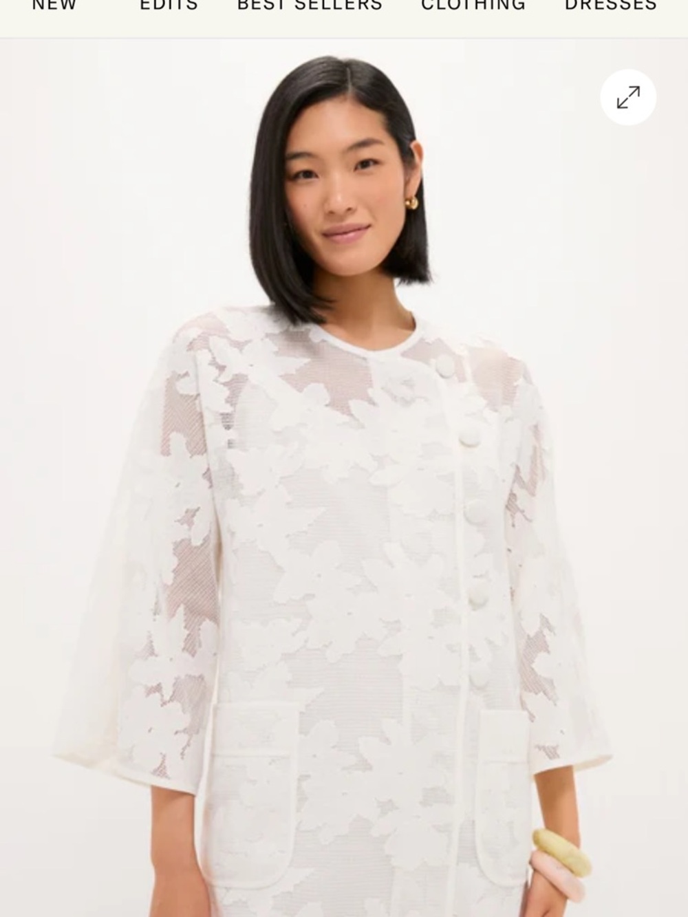 Tuckernuck White Floral Lace Coverup